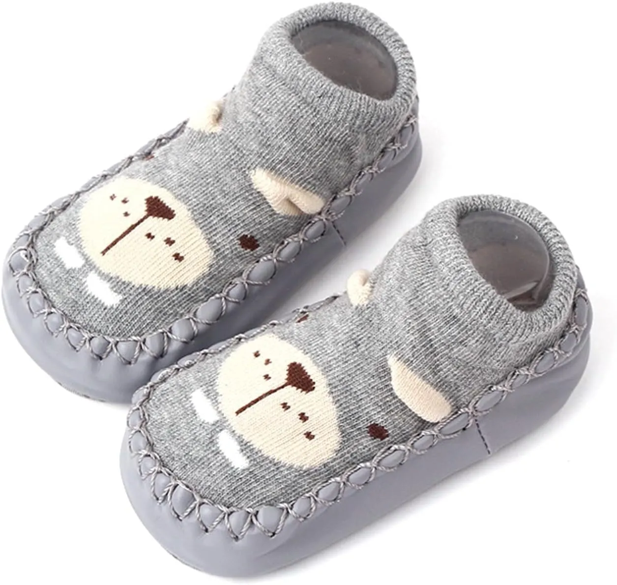 Newborn Baby Boy Girl Cozy Socks Shoes Non Slip Soft Sole Cartoon Animal Floor Socks Kids First Walking Shoes