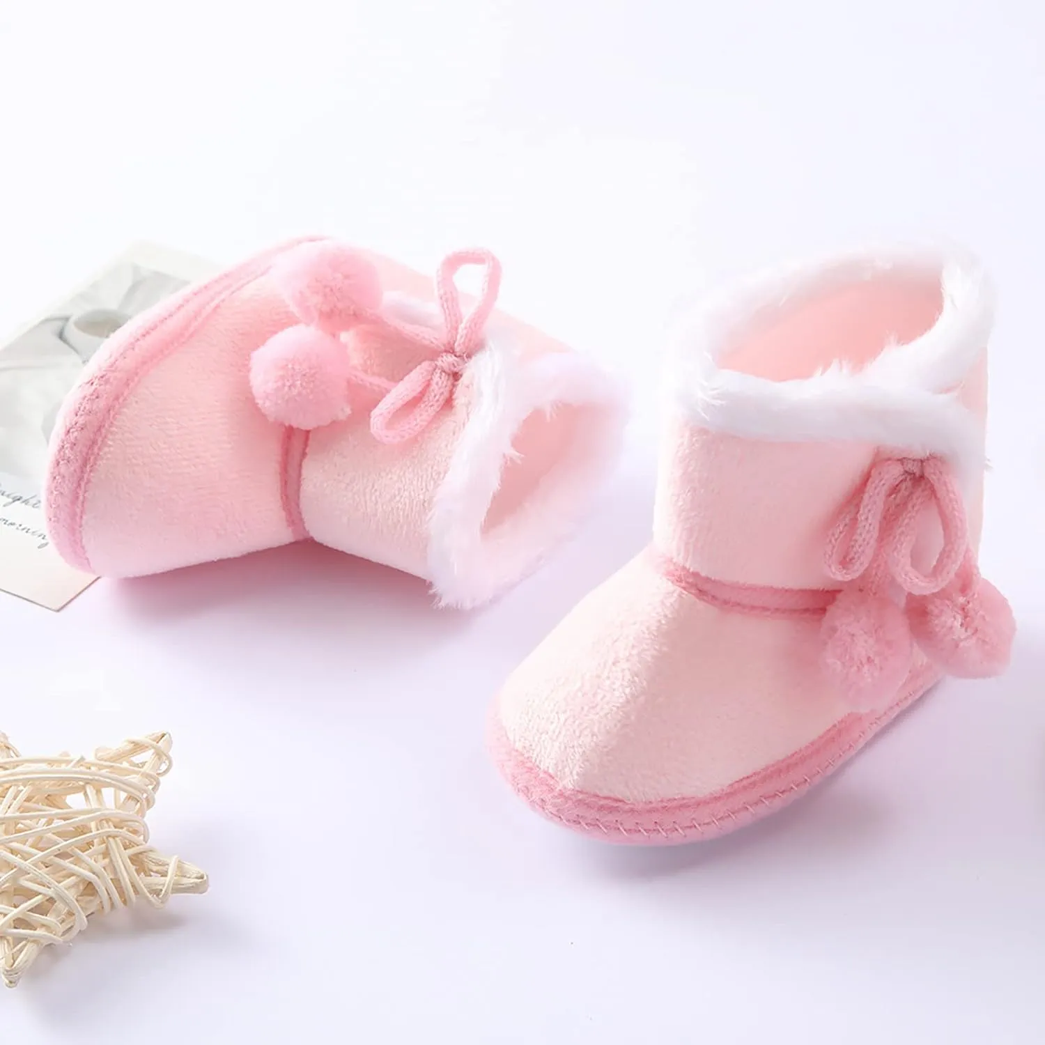 Newborn Baby Boys Girls Snow Winter Boots Infant Toddler Soft Sole Winter Warm Crib Booties Shoes Crib Shoes for Kids
