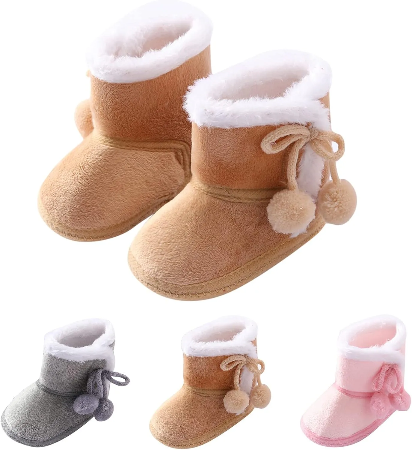 Newborn Baby Boys Girls Snow Winter Boots Infant Toddler Soft Sole Winter Warm Crib Booties Shoes Crib Shoes for Kids