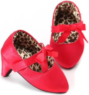 Newborn Baby Girls Shoes Bowknot Soft Sole Crib Shoes First Walkers Red, 6GeAOGATOit12 Months Infant