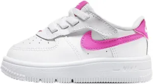 Nike Force 1 Low EasyOn Baby/Toddler Shoes (FN0236-102, White/Laser Fuchsia) Size 5