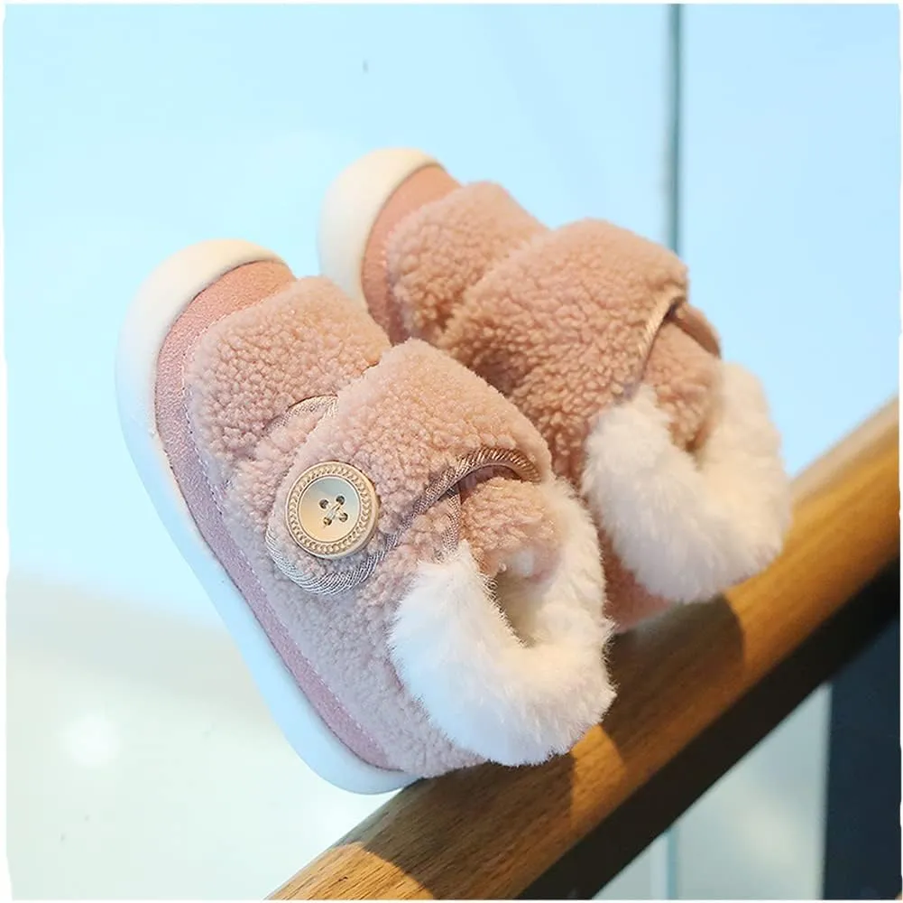 OAISNIT Baby Boys Girls Winter Boots Shoes Warm Soft Faux Fur Non-Slip Toddler Snow Boots Plush Shoes