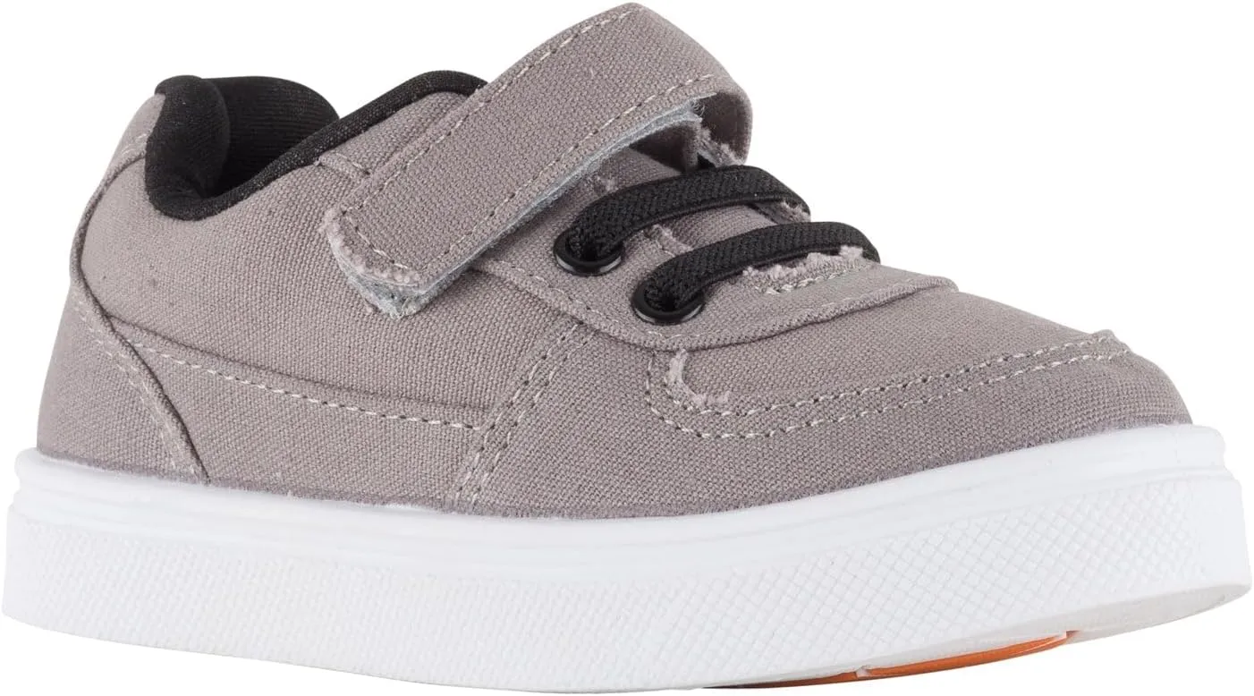Oomphies Ethan Boys Low-Top Sneakers  Canvas Upper, Hook & Loop Closure, Cushioned Footbed & Durable Rubber Sole