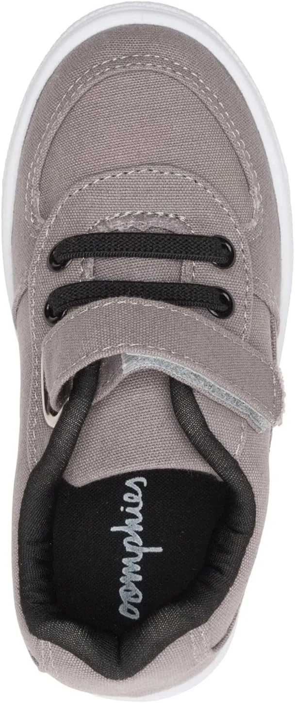 Oomphies Ethan Boys Low-Top Sneakers  Canvas Upper, Hook & Loop Closure, Cushioned Footbed & Durable Rubber Sole