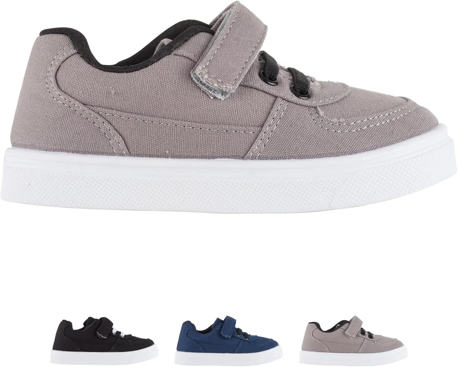 Oomphies Ethan Boys Low-Top Sneakers  Canvas Upper, Hook & Loop Closure, Cushioned Footbed & Durable Rubber Sole