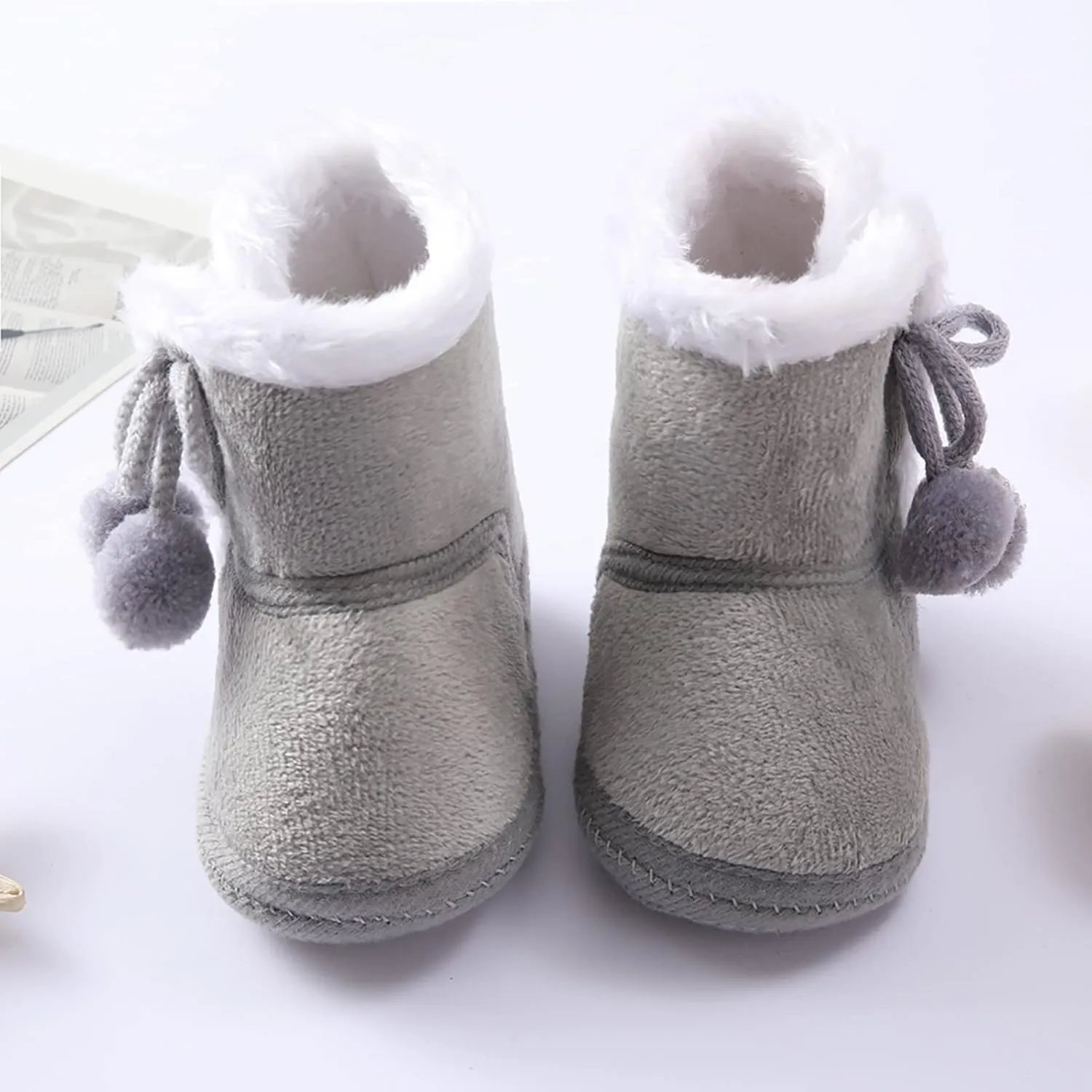 POLG Baby Boots Winter Warm Snow Boots Newborn Girl Boys Soft Sole Anti-Slip Prewalker Infant Toddler Cute Booties