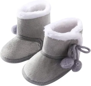POLG Baby Boots Winter Warm Snow Boots Newborn Girl Boys Soft Sole Anti-Slip Prewalker Infant Toddler Cute Booties