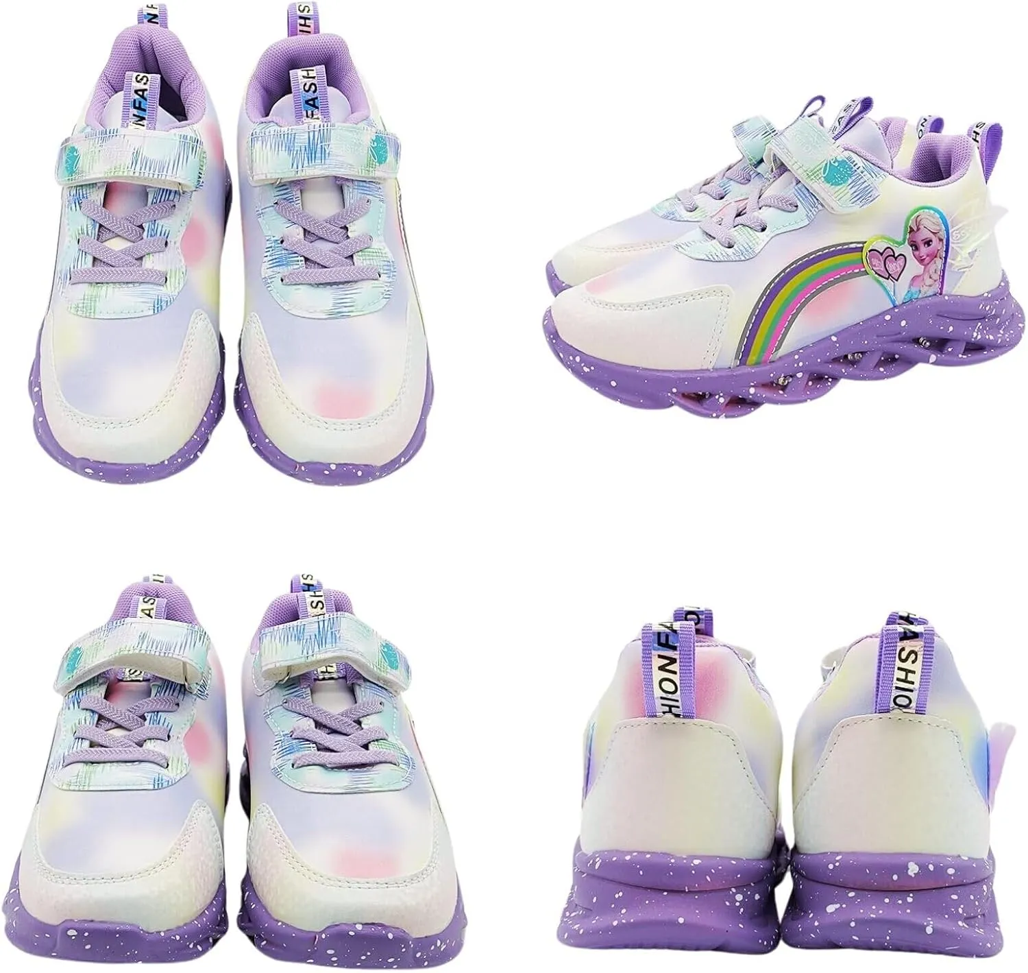 Princess Sneakers for Girls Light Up Shoes Zapatos para Nias Baby Toddler Shoes Birthday Tenis para Nias Xmas