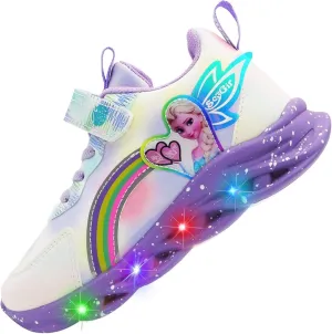 Princess Sneakers for Girls Light Up Shoes Zapatos para Nias Baby Toddler Shoes Birthday Tenis para Nias Xmas