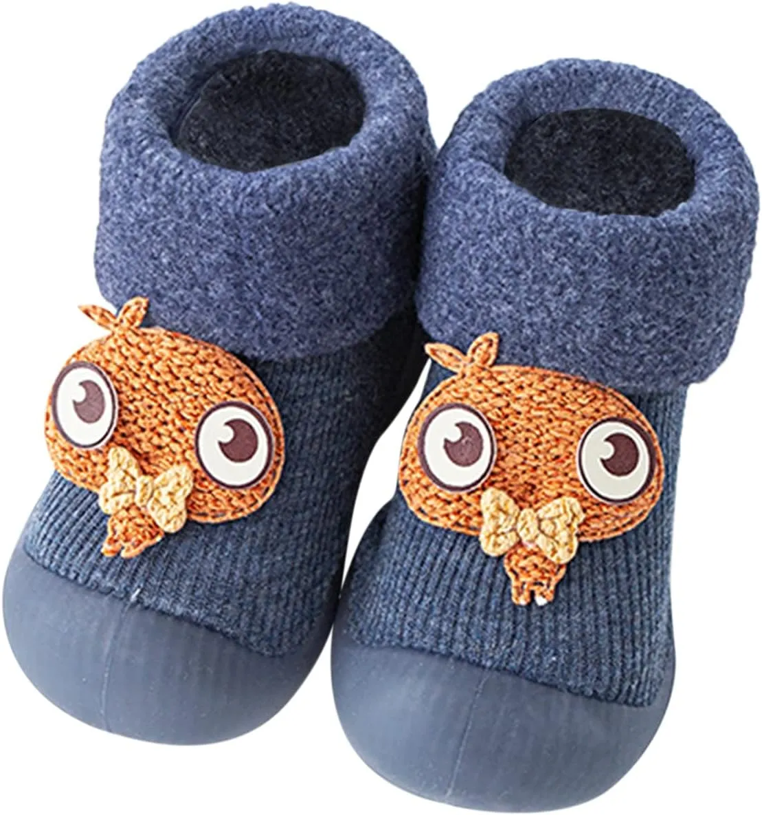 Rite Shoes Knit Stocking Slipper Baby Rubber Sole Toddler Shoes Girls Solid Boys Soft Hard Sole Baby Shoes
