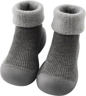 Robe And Slipper Set Boys Kids Toddler Baby Boys Girls Solid Warm Knit Soft Sole Rubber Shoe Slipper Boys Slides Size 4