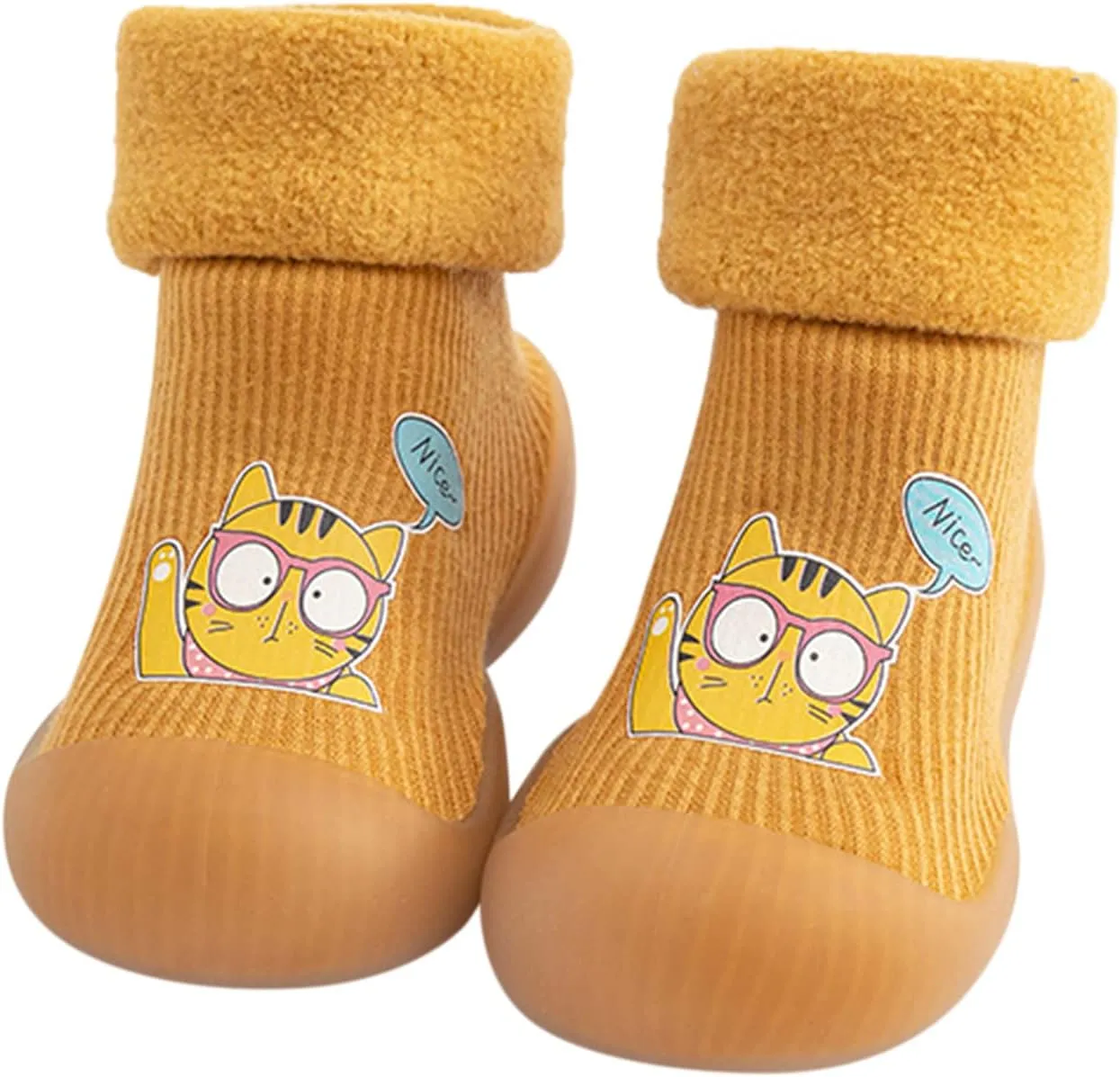 Rubber Boys Girls Sole Toddler Knit Soft Warm Baby Stocking Shoes Socks Slipper Solid Kids Baby Shoes Kids Water Shoes