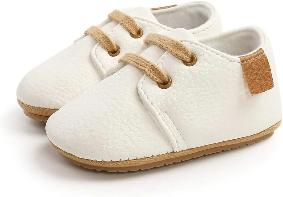 RVROVIC Baby Boys Girls Anti-Slip Sneakers Soft Ankle Boots Toddler First Walkers Newborn Crib Shoes