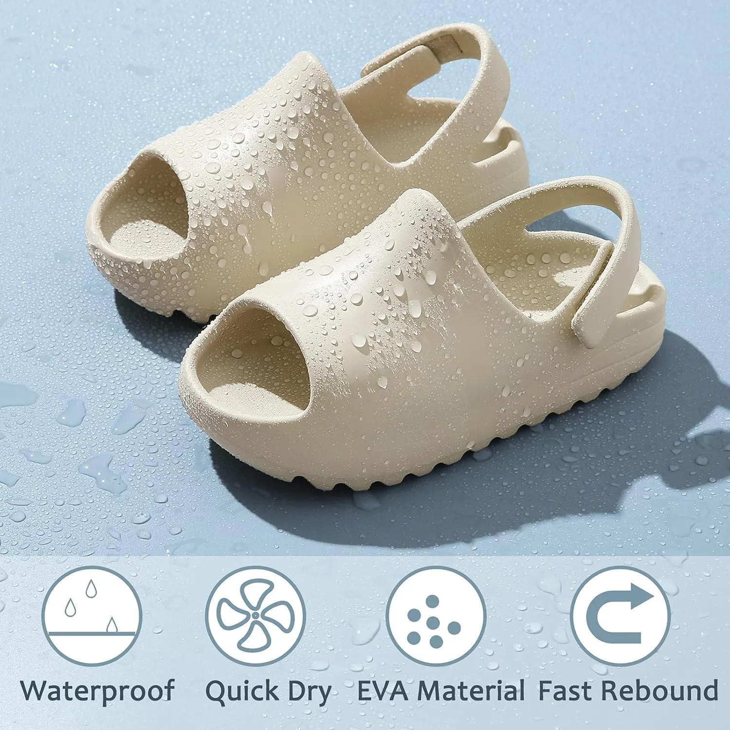 SEAUR - Toddler Little Kids Slides Sandals Girls Summer Sandals Boys Shower Anti-slip Slippers Baby Indoor Outdoor Slippers