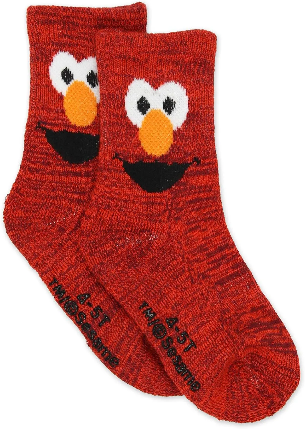 Sesame Street Elmo Boy's Girl's Multi Pack Crew Socks with Grippers (Baby/Toddler)