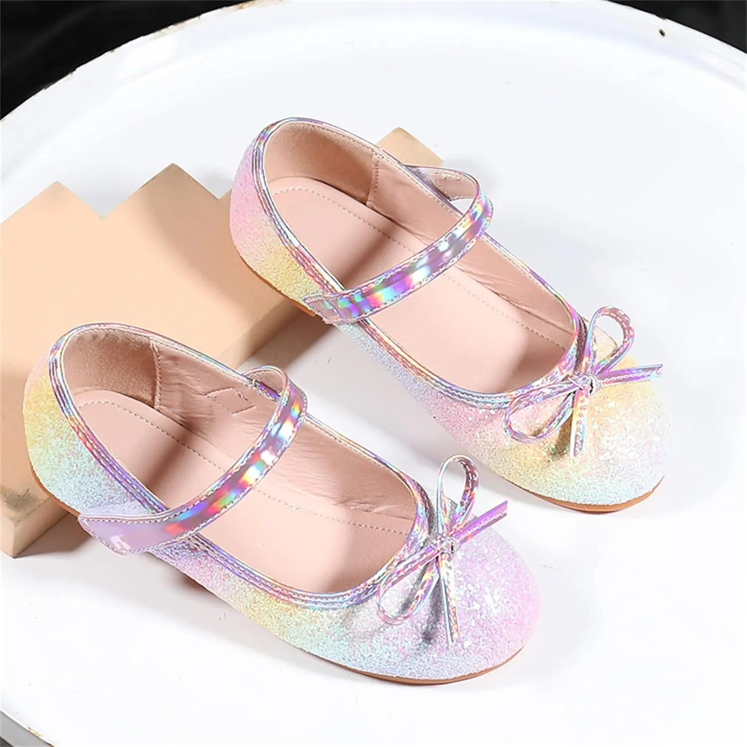 sfdgfhyf 4 to 12 Years Baby Soft Bottom Shoes Children Shoes Fashion Flat Shoes Bowknot Pearl Soft Sole Small Leather