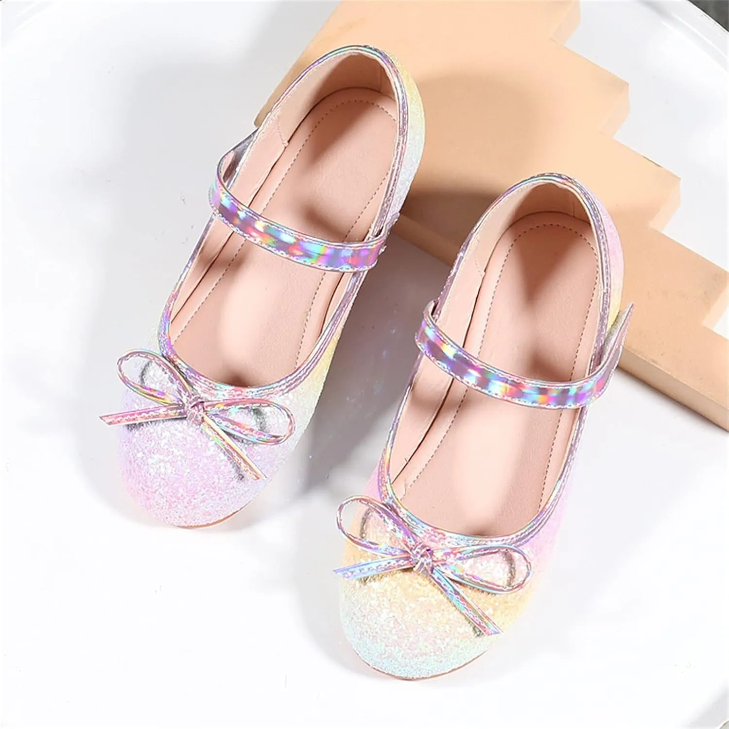 sfdgfhyf 4 to 12 Years Baby Soft Bottom Shoes Children Shoes Fashion Flat Shoes Bowknot Pearl Soft Sole Small Leather
