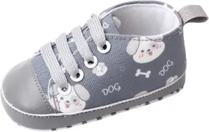 sfdgfhyf Summer Children Round Toe Shoes Infant Toddler Shoes Boys And Girls Sports Canvas Cute Cartoon Pattern Lace Up