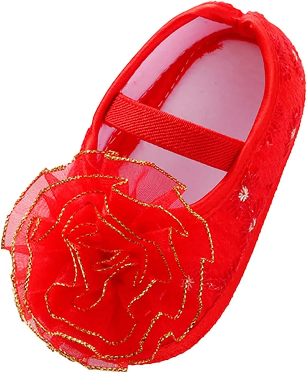 Shoes for 10 Year Old Girls Shoes Shoes Little Child Sole Princess Toddler Flowers Shoes Soft Cute Baby Wrestling Shoes