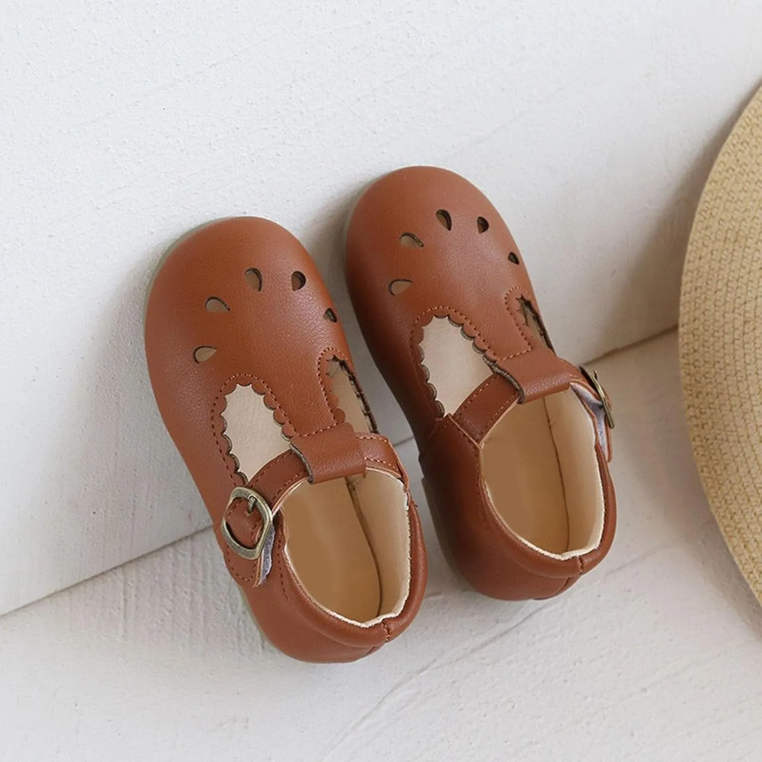 Shower Shoes Toddler Children's Sandals Spring/Casual Soft Sole Hollow Metal Buckle Toddler Girls Beach Sandals