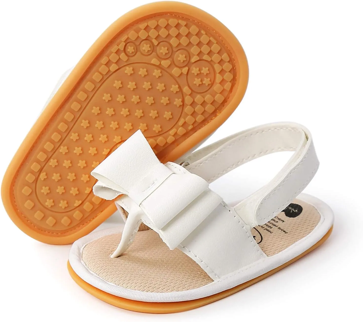 Size 2 Girls Sandals Baby Girls Sandals Walking Soft Rubber Sole Boys Flat Non-Slip Baby Sleepers 3-6 Months