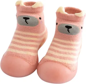 Size 8 Slippers Kids Toddler Baby Boys Girls Solid Warm Knit Soft Sole Rubber Boys Housecoat And Slippers
