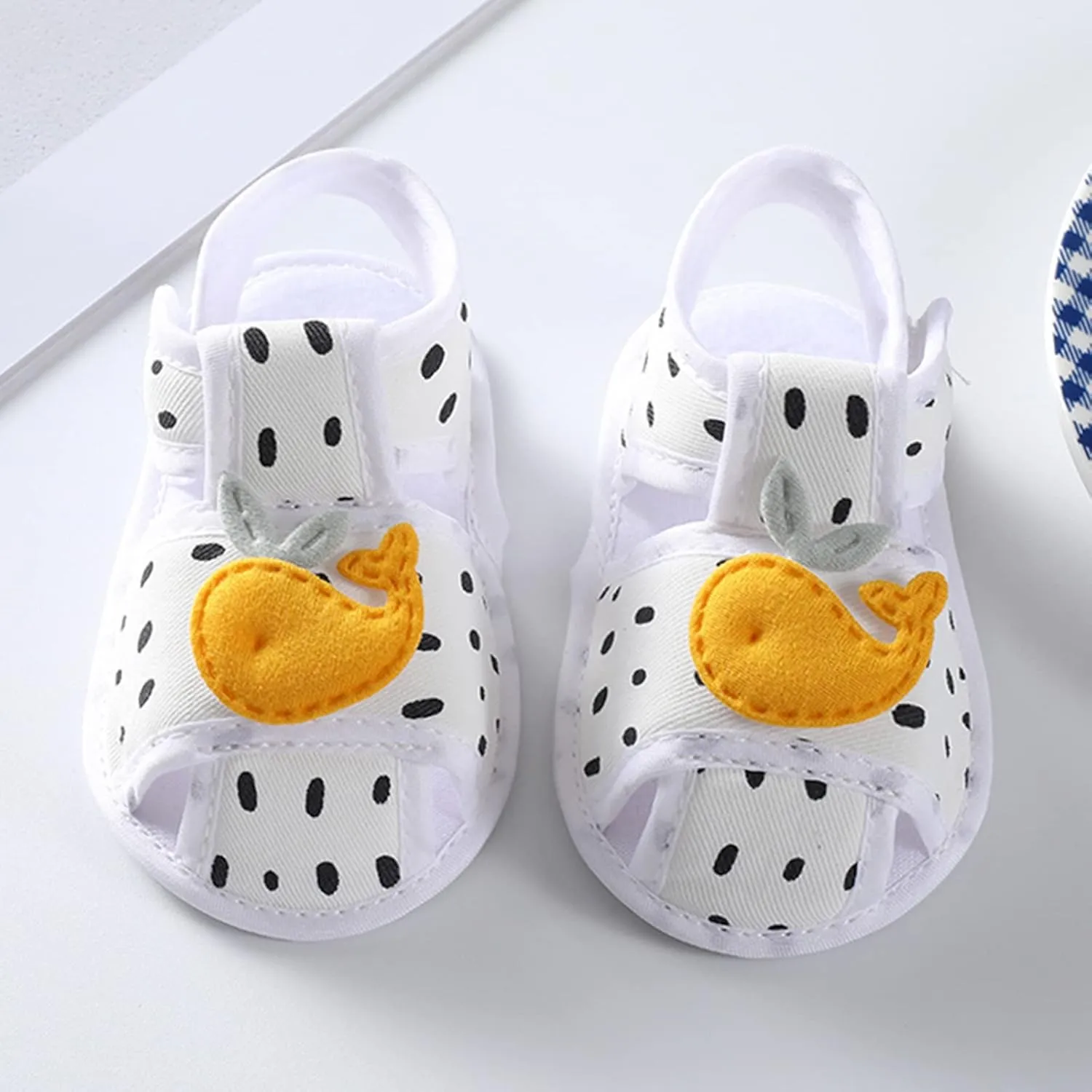 Slides for Babies Toddler Shoes Sandals Flat Bottom Lightweight Breathable Soft Comfortable Hook Loop Cute Animal Pattern