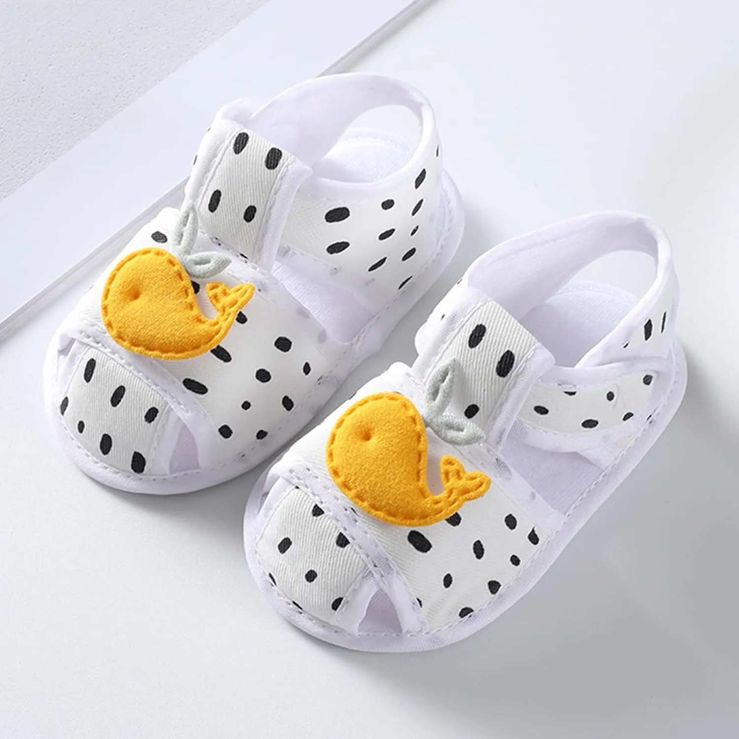 Slides for Babies Toddler Shoes Sandals Flat Bottom Lightweight Breathable Soft Comfortable Hook Loop Cute Animal Pattern