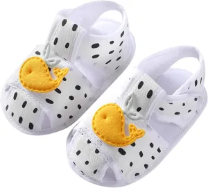 Slides for Babies Toddler Shoes Sandals Flat Bottom Lightweight Breathable Soft Comfortable Hook Loop Cute Animal Pattern