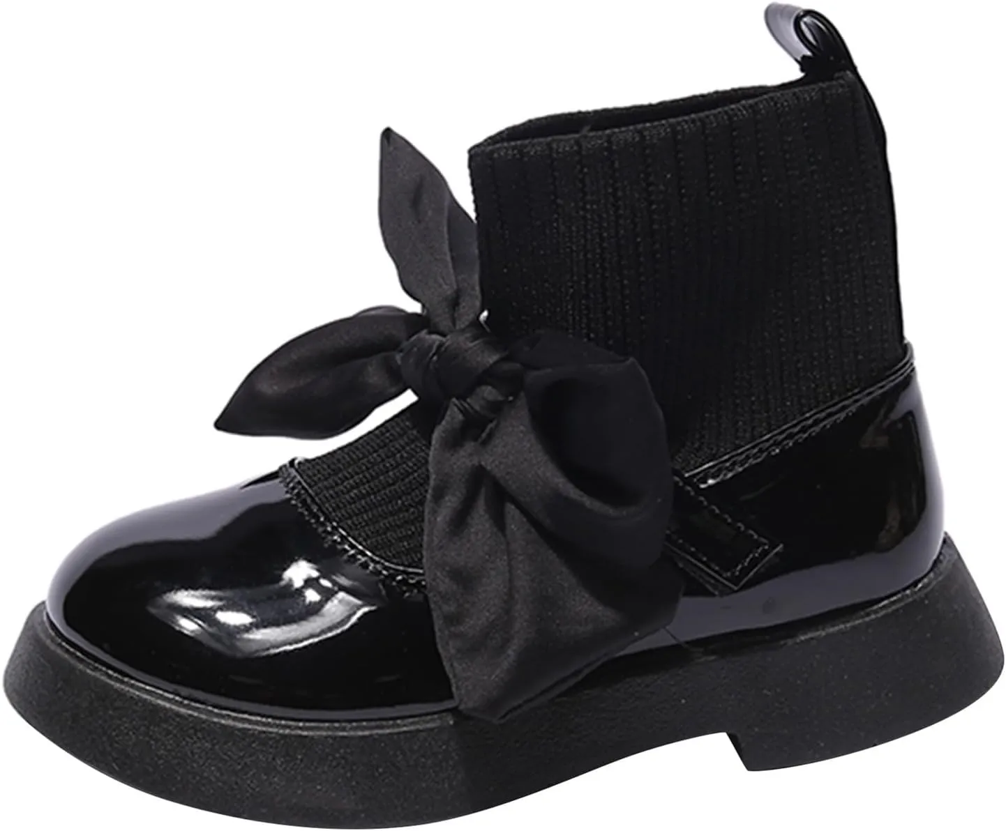 Snow Boots for Girls Kids Fashion Leather Short Boots Non Slip Breathable Boots Kid Snow Boots Girls Bowknot Shoes
