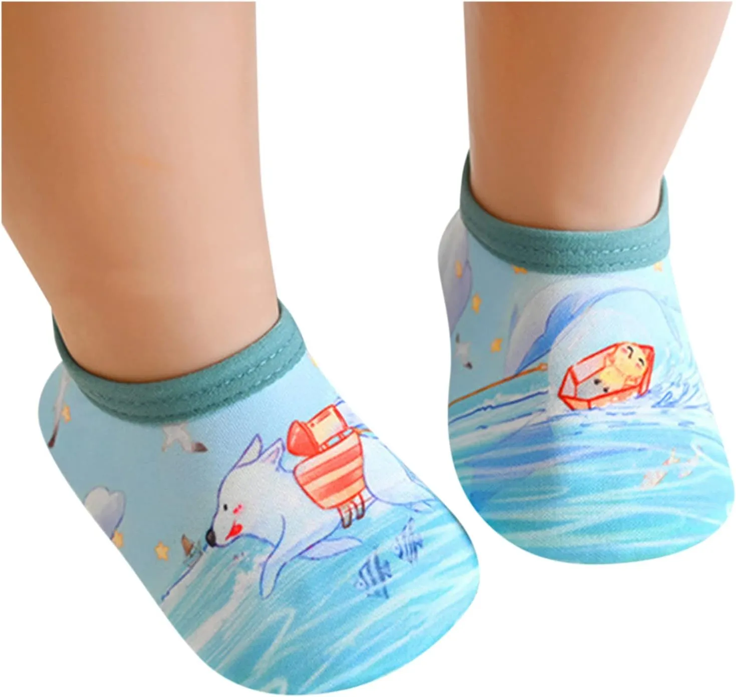 Socks Soft Slip Thick Shoes Children Babies First Sole Prewalker Walkers Cartoon Soles Non With Water Shoes for Kids