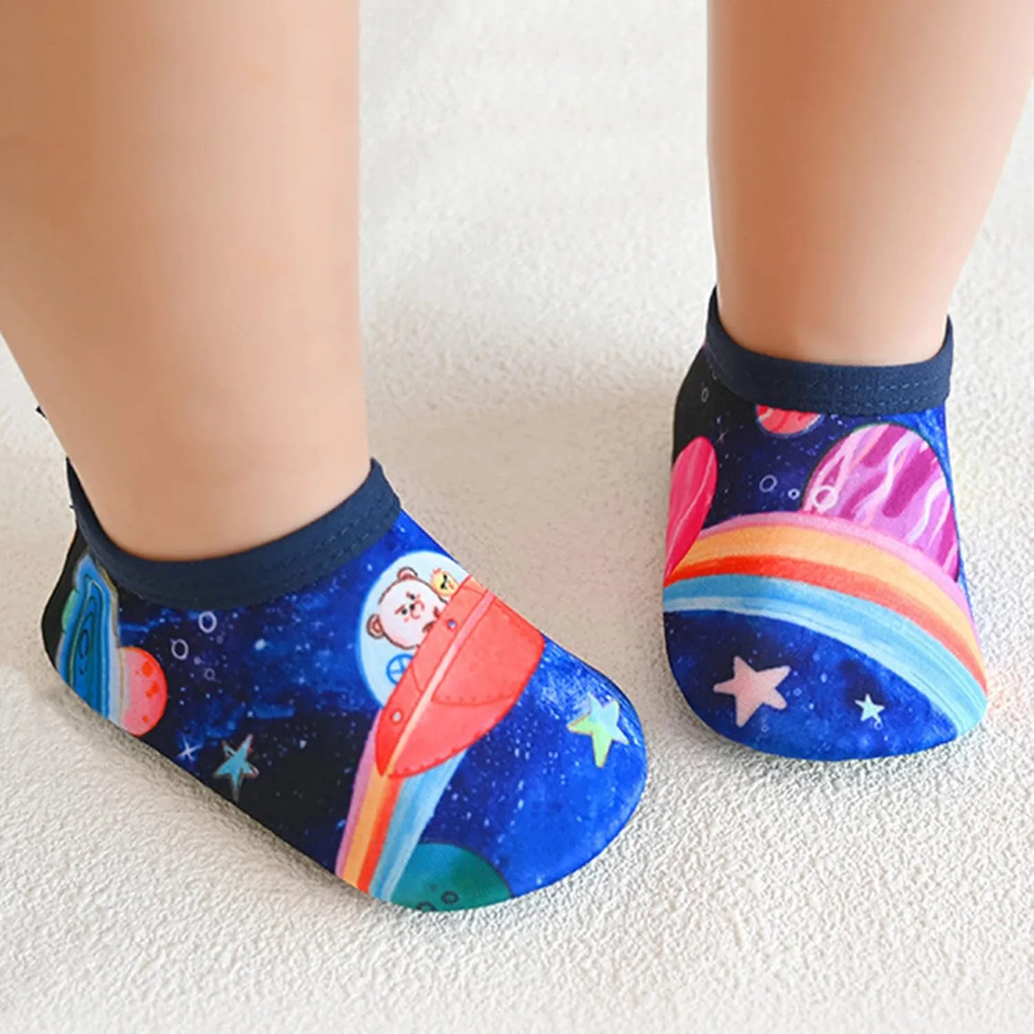 Socks Soft Slip Thick Shoes Children Babies First Sole Prewalker Walkers Cartoon Soles Non With Water Shoes for Kids