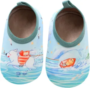 Socks Soft Slip Thick Shoes Children Babies First Sole Prewalker Walkers Cartoon Soles Non With Water Shoes for Kids
