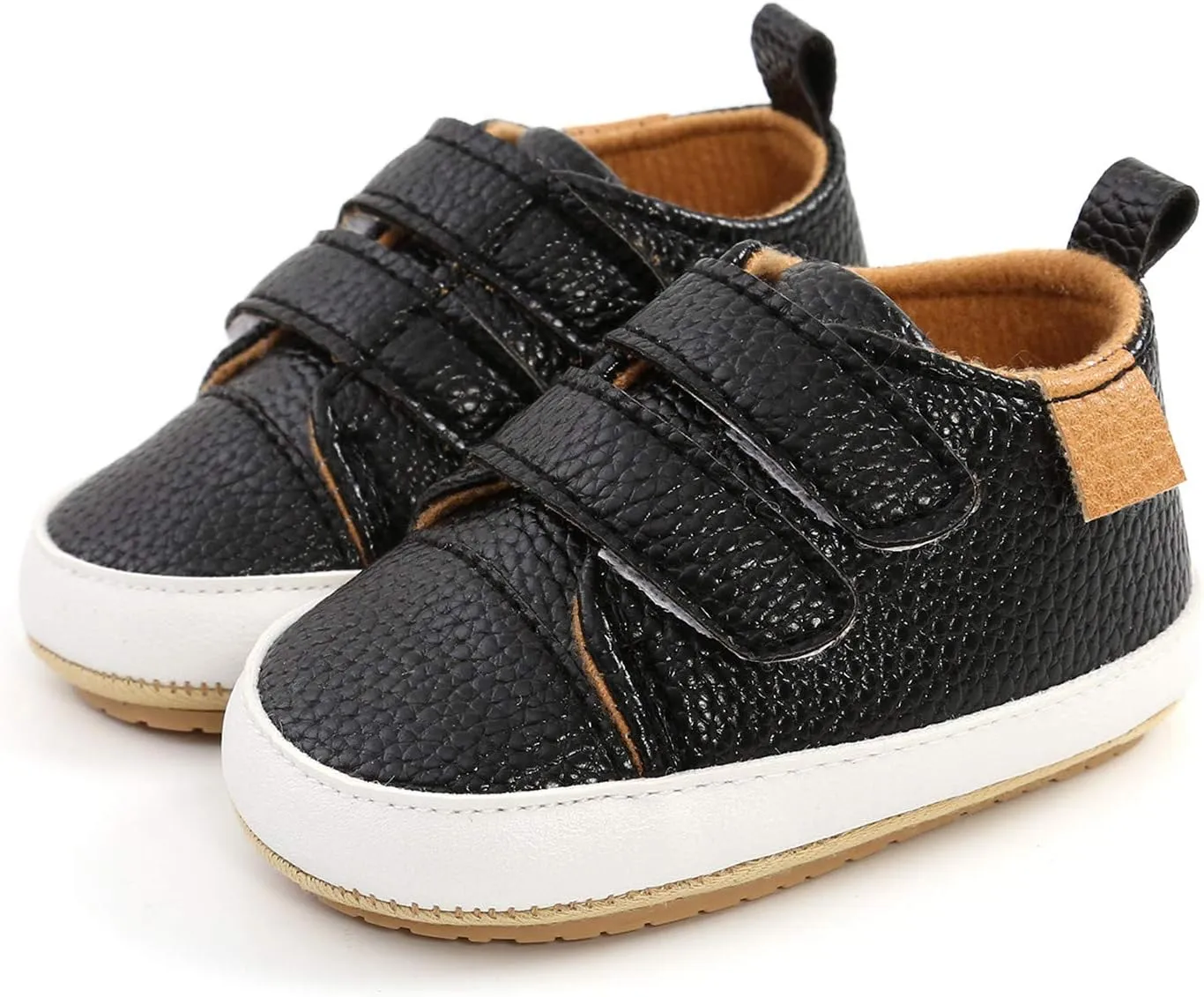 Sole Infant Sneaker Baby Girls Boys Walkers Soft Rubber Shoes Anti-Slip Leather Baby Light up Sneaker Heart
