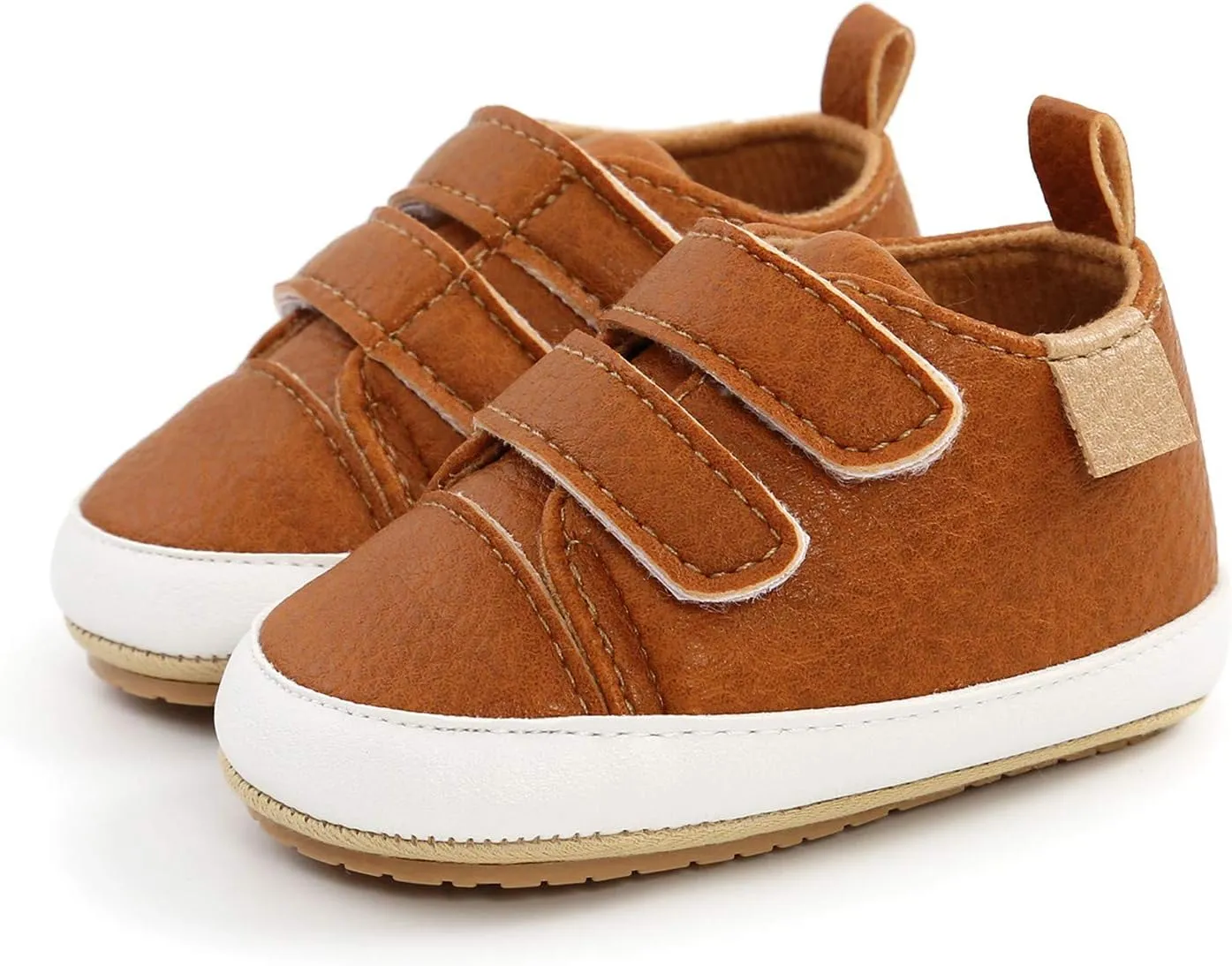 Sole Infant Sneaker Baby Girls Boys Walkers Soft Rubber Shoes Anti-Slip Leather Baby Light up Sneaker Heart