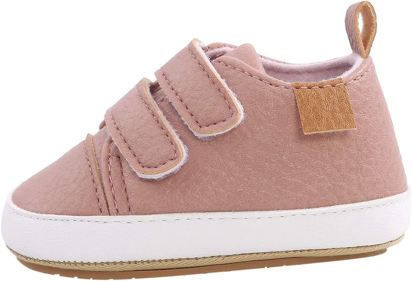 Sole Infant Sneaker Baby Girls Boys Walkers Soft Rubber Shoes Anti-Slip Leather Baby Light up Sneaker Heart