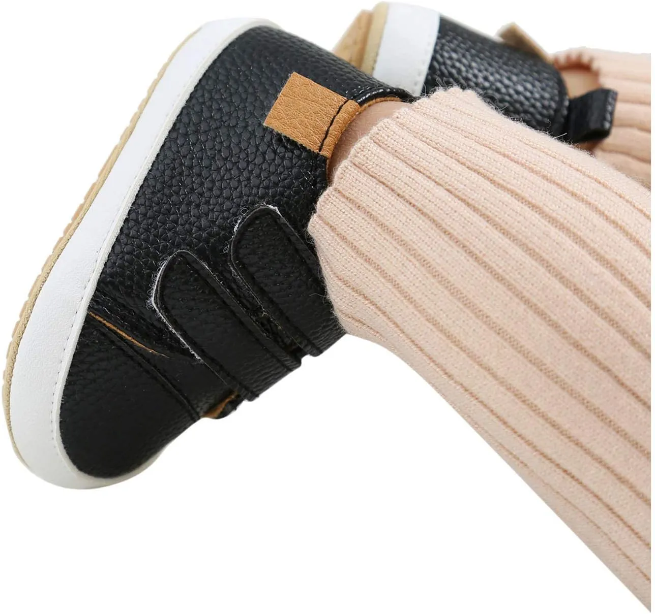 Sole Infant Sneaker Baby Girls Boys Walkers Soft Rubber Shoes Anti-Slip Leather Baby Light up Sneaker Heart