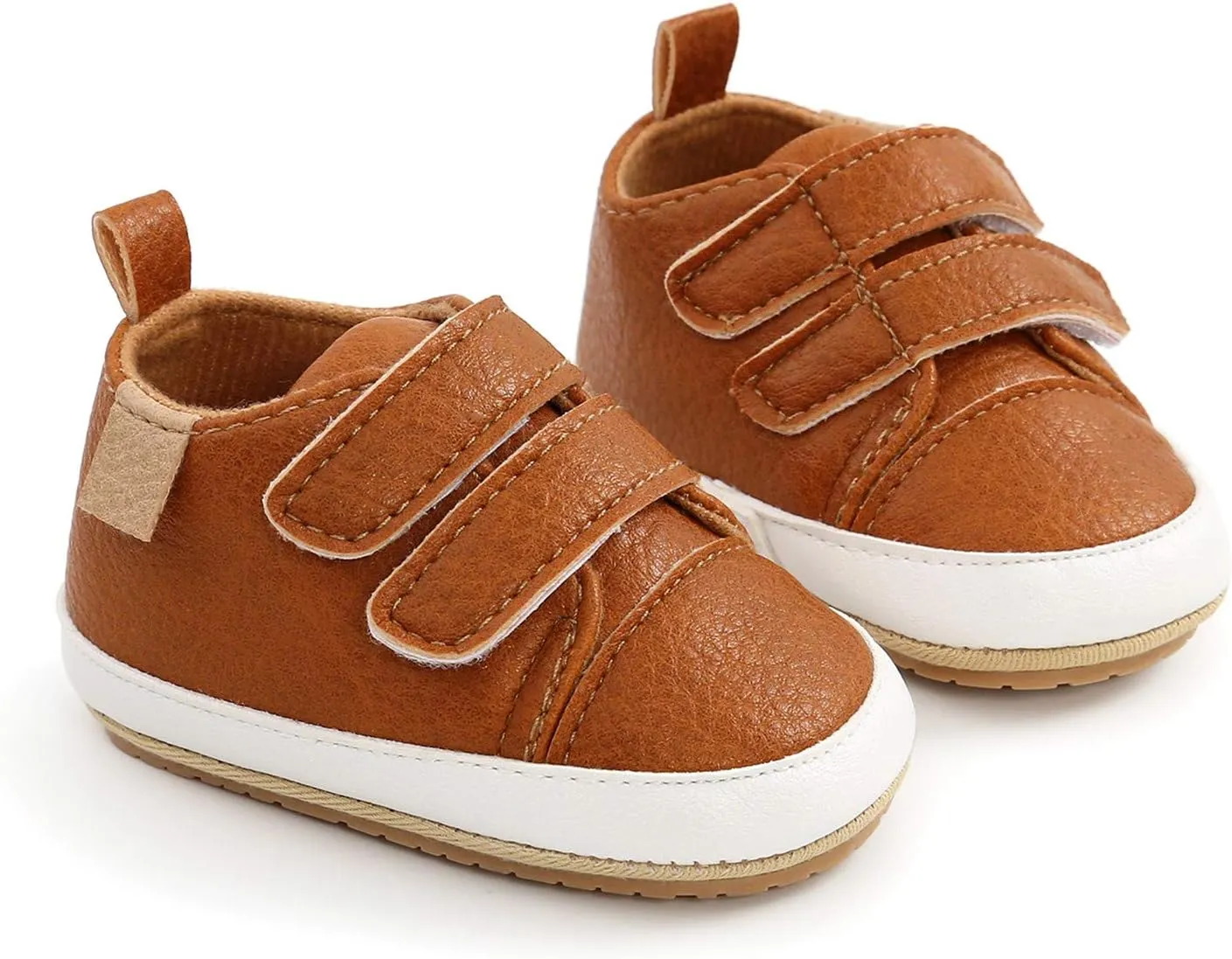 Sole Infant Sneaker Baby Girls Boys Walkers Soft Rubber Shoes Anti-Slip Leather Baby Light up Sneaker Heart