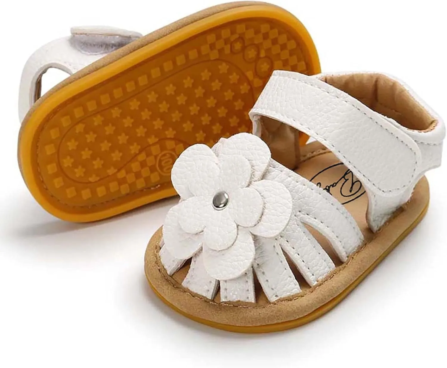 Sole Shoes Baby Rubber Soft Boys Flat Flower Walking Girls Sandals Baby Shoes Sandals Boys
