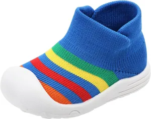 Sport Shoes for Boys Rubber Soft Shoes Infant Socks Girls Boys Shoes Toddler Sole Knit Slipper Baby Shoes 0-15Months