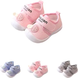 Squeak Shoes Toddler Girl Baby Boy Sneakers, Cute Comfort Anti-Slip Soft Sole First-Walking Squeaky Little Kid Trainers for First Walkers in Autumn Winter