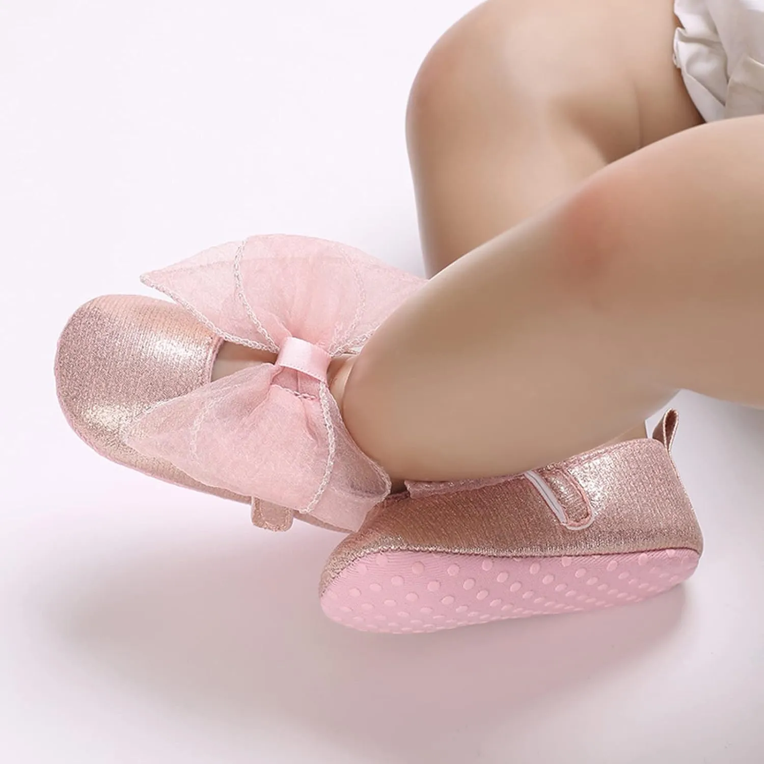 Summer Children Infant Toddler Shoes Girls Sports Flat Bottom Round Toe Ribbon Bow Hook Loop Baby First alker