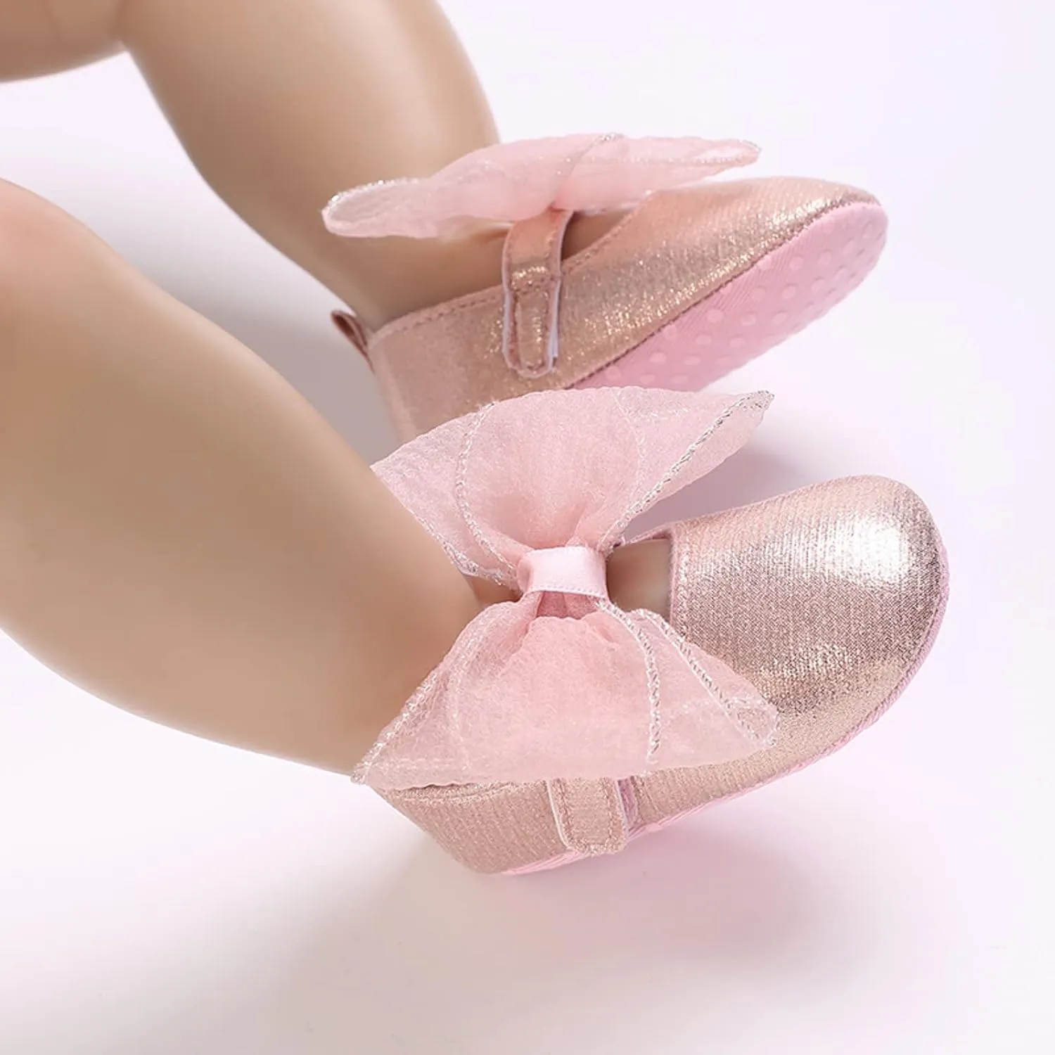 Summer Children Infant Toddler Shoes Girls Sports Flat Bottom Round Toe Ribbon Bow Hook Loop Baby First alker