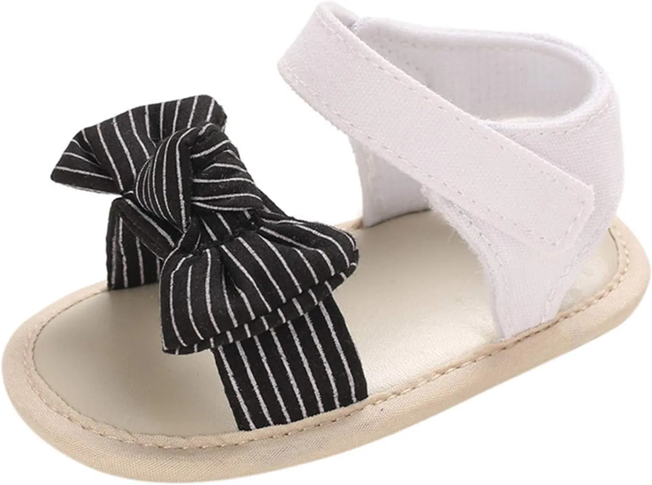 Summer Striped Bow Sandals Baby Sandals Infant Girls Soft sole Non-Slip First Walkers Shoes Walking Shoes