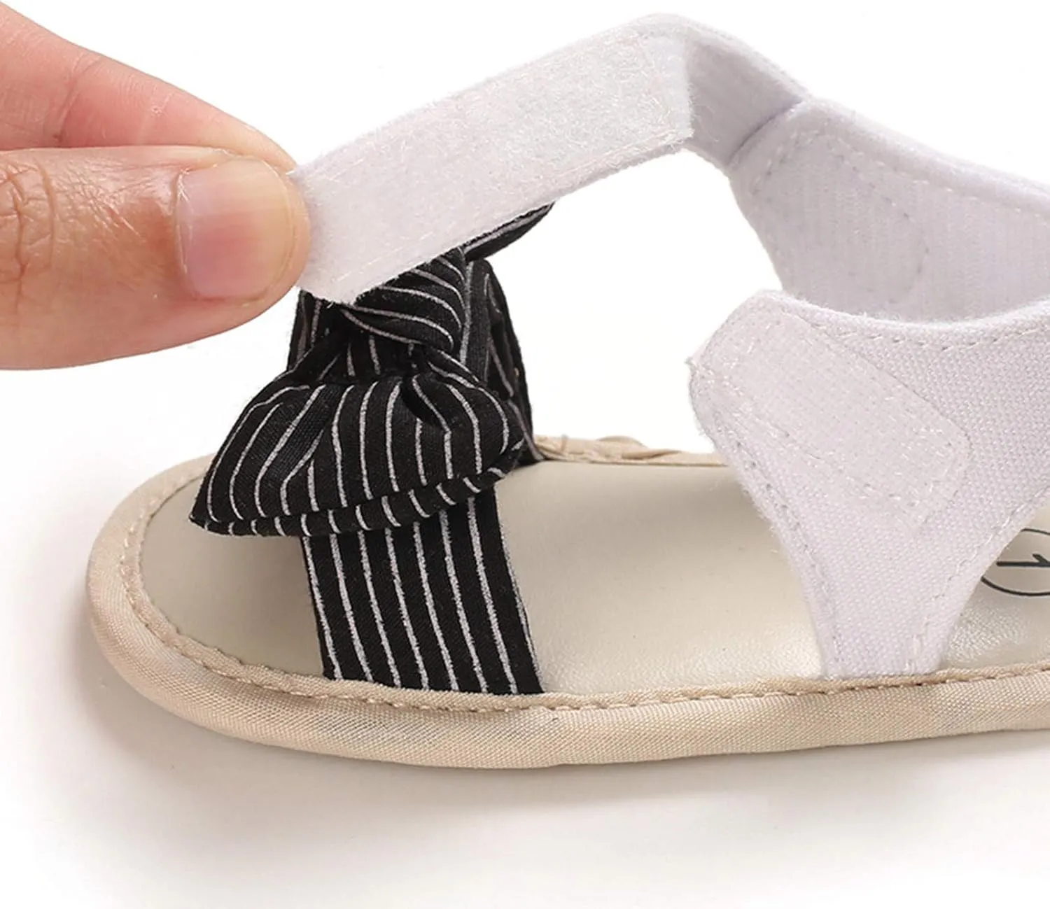 Summer Striped Bow Sandals Baby Sandals Infant Girls Soft sole Non-Slip First Walkers Shoes Walking Shoes