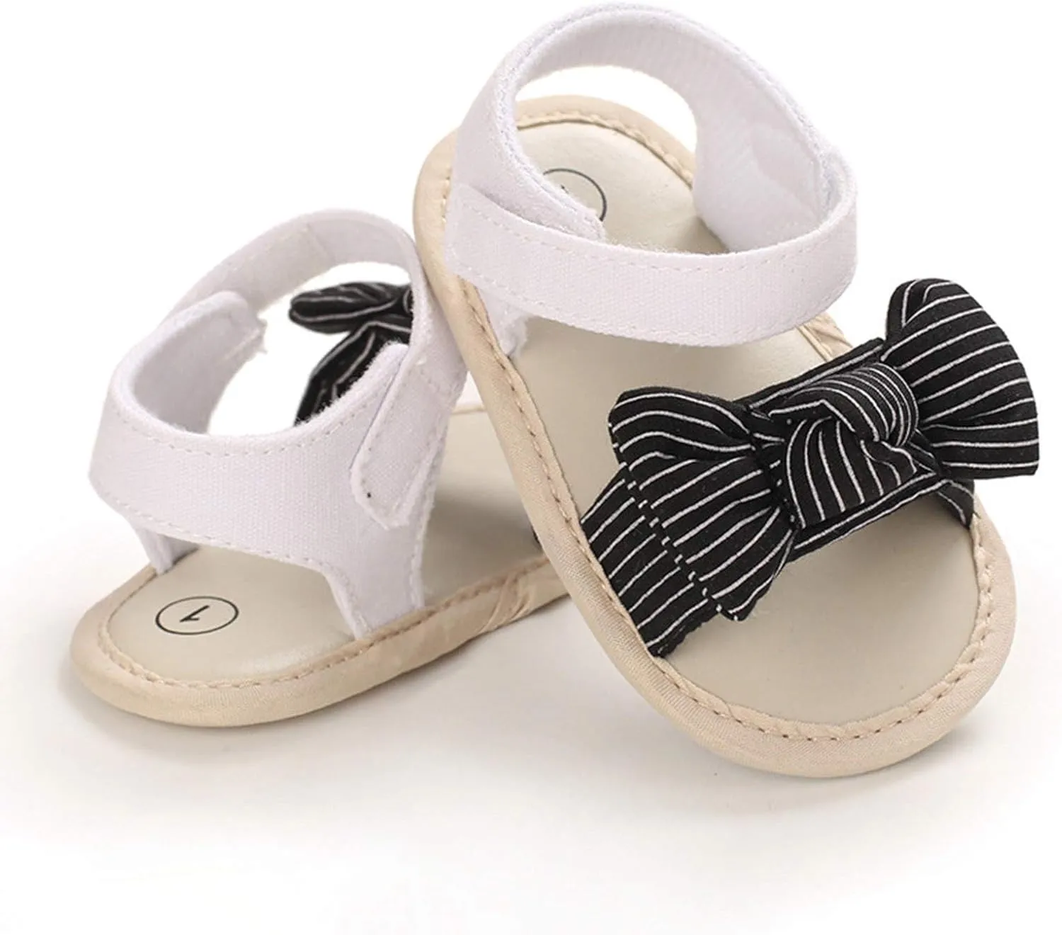 Summer Striped Bow Sandals Baby Sandals Infant Girls Soft sole Non-Slip First Walkers Shoes Walking Shoes
