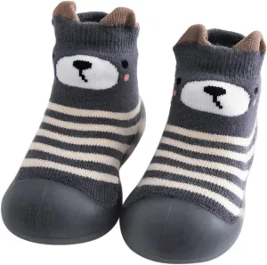 Teen Boy Slippers Kids Toddler Baby Boys Girls Solid Warm Knit Soft Sole Rubber Shoes Led Sandals for Boys