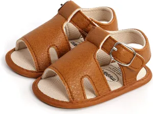Toddler Baby Girl Boy Sandals Flats Summer Breathable Soft Anti Slip Rubber Sole Newborn Prewalker First Walking Shoes