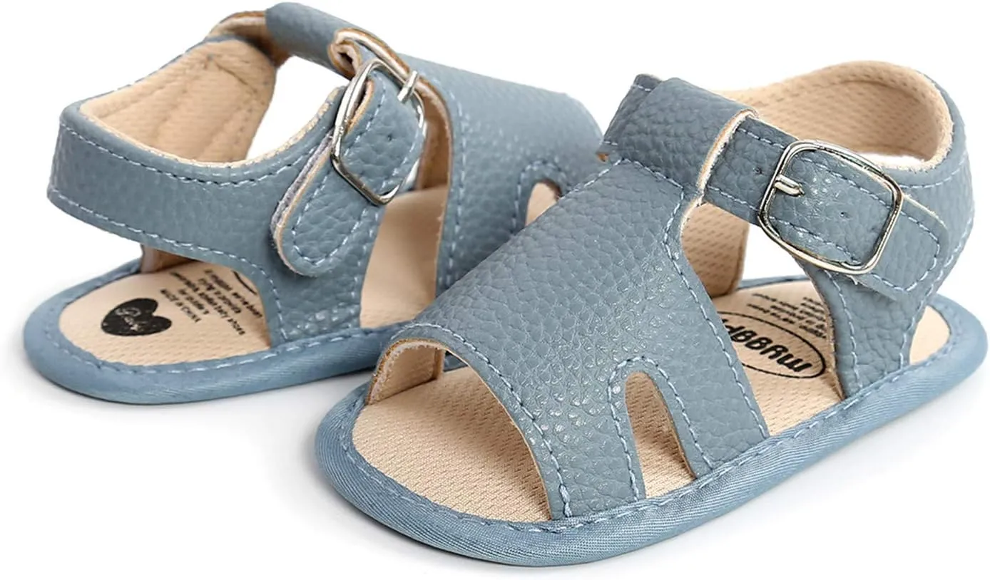 Toddler Baby Girl Boy Sandals Flats Summer Breathable Soft Anti Slip Rubber Sole Newborn Prewalker First Walking Shoes
