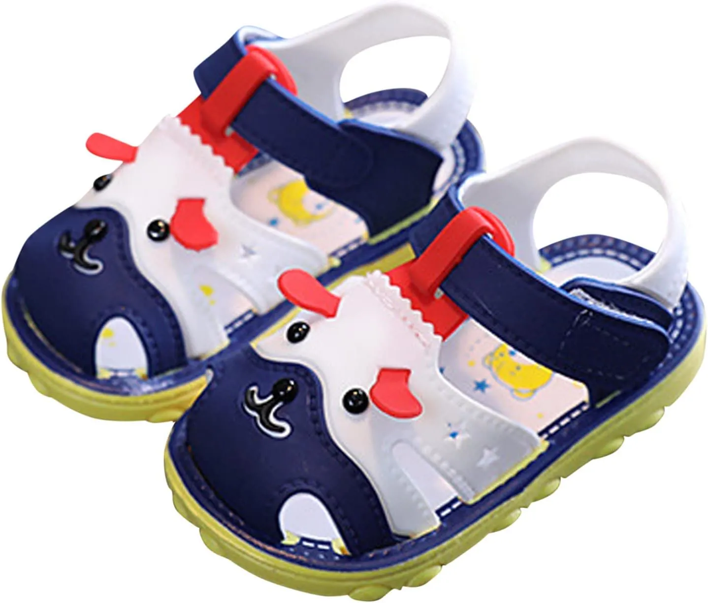 Toddler Baby Girl Boy Summer Sandals Cartoon Dog Shoes Non Slip Soft Sole First Walkers Prewalkers (Blue, 5 Infant)